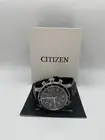 Citizen Eco-Drive Brycen CA0649-14E Mens Silver Black Chronograph Watch