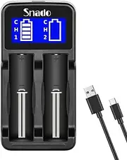 Intelligent Charger, SEANADO LCD Display Universal Smart Charger for Rechargeable Batteries Li-ion Batteries 18650 18490 18350 17670 17500 16340(RCR123) 14500, Ni-MH/Ni-Cd A AA AAA Batteries