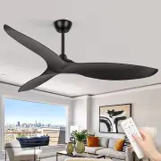 56 Inch Ceiling Fans without Light Remote Control, Quiet Reversible DC Motor,...