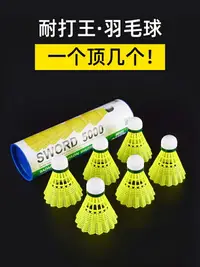 在飛比找樂天市場購物網優惠-羽毛球塑料訓練球尼龍球耐打不爛室內室外防風耐打膠球羽毛球