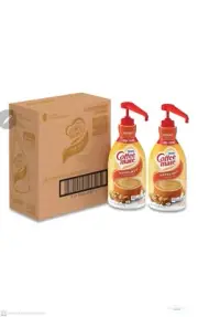 Coffee-Mate 31831CT 1.5L Liquid Coffee Creamer Pump Bottle - Hazelnut (2/CT) New