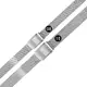 Watchband / 8.10mm / 各品牌通用 細緻透亮 輕巧耐用 米蘭編織不鏽鋼錶帶 銀色