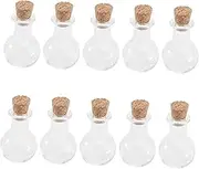 Cabilock 10PCS Cork Stopper Glass Bottles Fragrance Wishing Bottles for Perfume Decorative Storage for Travel and Personal Use