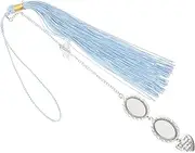 OATIPHO Graduation Cap Pendant Photo Frame Memorial Ornaments Picture Frame Decoration Fringe Graduation Tassel Charm Memorial Photo Memorial Photo Pendant Photo Charm Fabric Sky-Blue