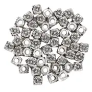50 Pcs Beard Beads Retro Beautiful Alloy Dreadlocks Hair Beads Hair Braiding EUJ