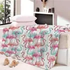 Balloon Drift Pink Light Bird 3D Warm Plush Fleece Blanket Picnic Sofa Couch