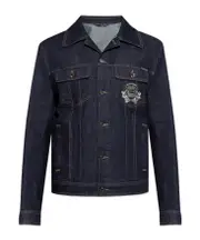 Dolce Gabbana Heraldic Patch Denim Jacket IT52,IT50,IT56,IT54,IT48,IT46 Black