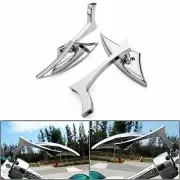 Motorcycle Chrome Spear Mirrors to fit Harley Davidson Handlebar Mount