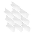 10 Pcs Plastic Drawer Dividers Transparent Organizer Divider