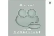 Abiie Octopod Baby Silicone Plates with Suction - Spill Proof, Easy to Clean ...