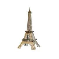 在飛比找樂天市場購物網優惠-全金屬diy建筑拼裝模型3D免膠立體拼圖 巴黎埃菲爾鐵塔彩色