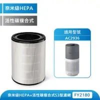 在飛比找台灣飛利浦家電優惠-[Philips] 奈米級勁護HEPA&活性碳複合式S3型濾