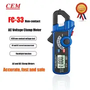 CEM FC-33 3 in 1 Mini AC, AC/DC Clamp Meters Large Backlit Display