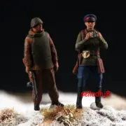 2pcs 1/72 Soviet Union Winter Vigilance Soldiers 2 Figures Model DIY Scene Doll