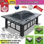 Grillz Fire Pit BBQ Grill Ice Bucket Outdoor Heater Fireplace 3-In-1 Table
