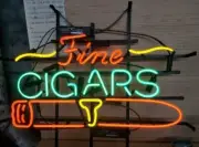 New Fine Cigars Neon Sign 17"x14" Light Lamp Beer Bar Wall Artwork Poster Decor