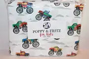 Poppy & Fritz Monster Trucks Double / Full Sheet Set 4-Piece Kids Sheets Set NEW