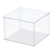 Clear Display Case Acrylic Box Assemble Dustproof Showcase 25x25x25cm