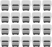 Silicone Nursery Pot Planters 20Pcs Square Nursery Pots, Transparent Square F...