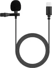 Camera USB C Microphone for GoPro Hero 5 6 7, Osmo Pocket, DJI Action Cam, Lavalier Lapel Clip Mic