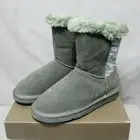 LAMO women's zip up flats forest green suede WILLOW snow boots size 5 Medium New