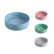 360*360*120mm FIE Reba Matte Blue/Matte Green/Matte Light Grey/Matte Pink Ceramic Round Above Counter Basin