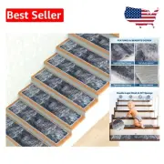 Universal Fit Non-Slip Stair Treads, 8" x 30" - Machine Washable Convenience