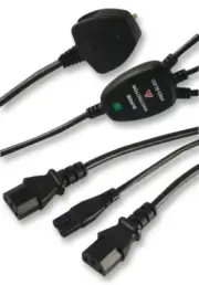 PRO ELEC - IEC Splitter, 2x IEC + Fig 8 Power Lead with Surge Protector
