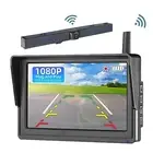 Solar Wireless Backup Camera for Car SUV 5" 1080P Monitor License Plate Reverse