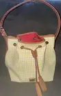 Dooney & Bourke Gingham Yellow Aimee Drawstring Bag MSRP$298 Beautiful Bag