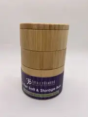 Totally Bamboo Triple Salt Box, Three Tier Bamboo Storage Box with Magnetic