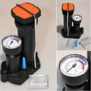 Portable Motorcycle Pressure gauge Wheel Tyre Tire Tube Inflator Pedal Pump Kit