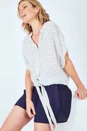 The Tie Front Shirt--BIRDK-874