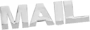 CANIGHT Metal Letters Mailbox Decal 4 Pack Mail Logo 3D Alphabet Stickers for Mailbox