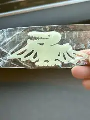 1970's POST FRUITY PEBBLES GLOW IN THE DARK DINOSAUR SKELETON CEREAL PREMIUM