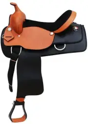 Western Synthetic Barrel Racing Horse Saddle Tack Set Seat Sizes 10" - 18"