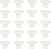 Happyyami 20pcs Coral Base Coral Frags for Plug Rock Coral Plugs Coral Plant Support Coralline Growth Coral Reef Station Plant Holder Plant Stand Aquarium Coral Holder Ceramics White