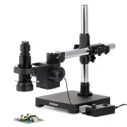 AmScope H800 0.7X-5X Inspection Zoom Monocular LED Microscope One-Arm Boom Stand