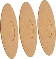 Replacement Turntable Mat 3pcs Cork Vinyl Record Mats for Vibration Dampening and Noise Reduction