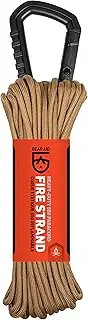 GEAR AID Fire Strand 550 Paracord, 7 Strand Tinder Cord for Camping and Survival, Coyote, 50 ft