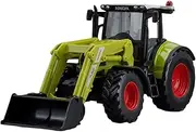 Die-cast 1:32 Alloy Diecast Agricultural Tractor Toy Models Front Wheel Turn Simulated Hydraulic Rod Slide Forward Tractor Miniature Vehicle(Forklift)
