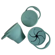 Forest Green Collapsible Silicone Snack Cup