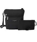 Baggallini Pocket Crossbody Bag with RFID Wristlet Black Water-Resistant