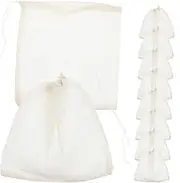 TOKIDNY Mesh Straining Bag for Cooking 10pcs Reusable Cotton Muslin Bags for Tea Coffee