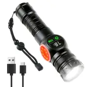 Rechargeable Flashlights, High Lumen Flash Lights with LCD Digital Display, 9...