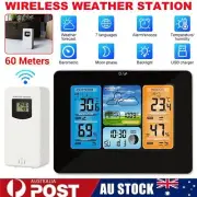 LCD Digital Wireless Weather Station Clock Calendar Thermometer Humidity Monitor