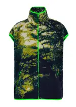 Conner Ives Printed Fleece Gilet - Green - S (UK8-10 / S) S (UK8-10 / S)