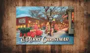 Christmas Truck Hauling Tree On Route 66 Vinyl Banner Indoor Outdoor 6ft x 4ft