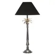 [Florabelle Living] Nickel Pineapple Leaf Lamp W/Black Shade