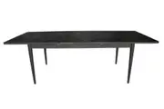 VI Patchwood Solid Timber Leg Veneer Top Extendable Dining Table